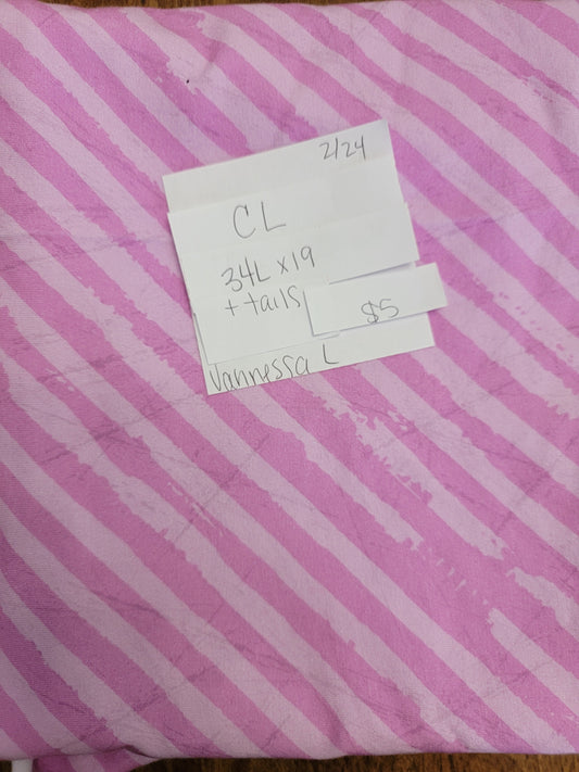 Cotton Lycra: Stripes- HP Pink