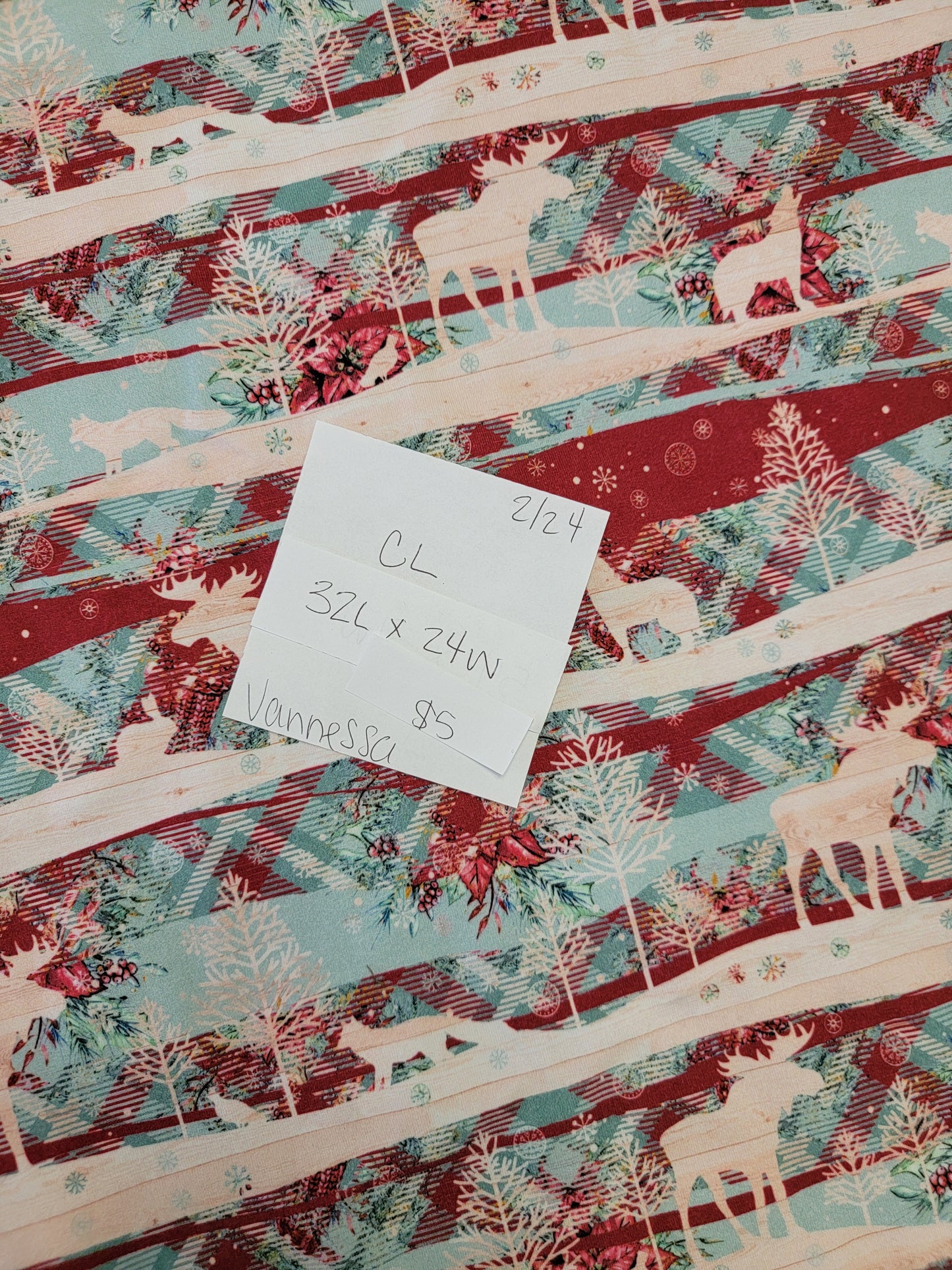 Cotton Lycra: Winter Holiday Stripe