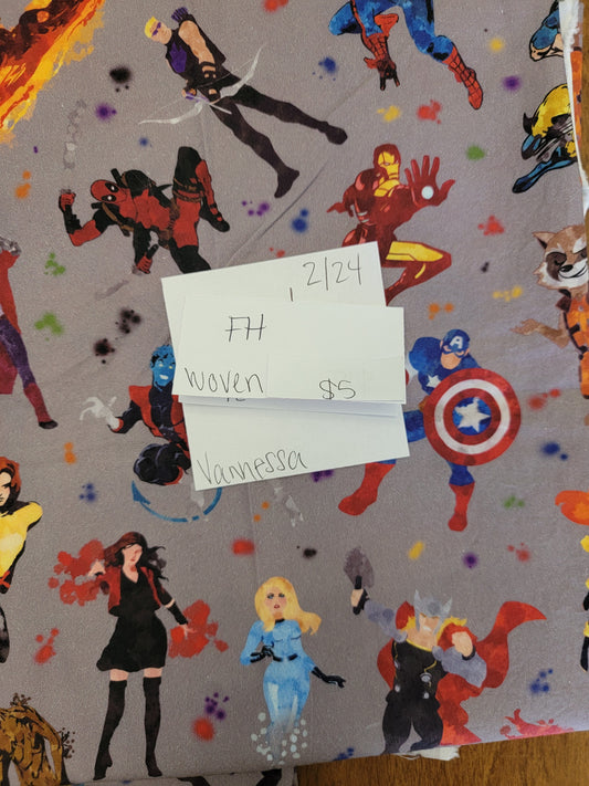 Cotton Woven: Marvel(ous) Characters: Gray FH