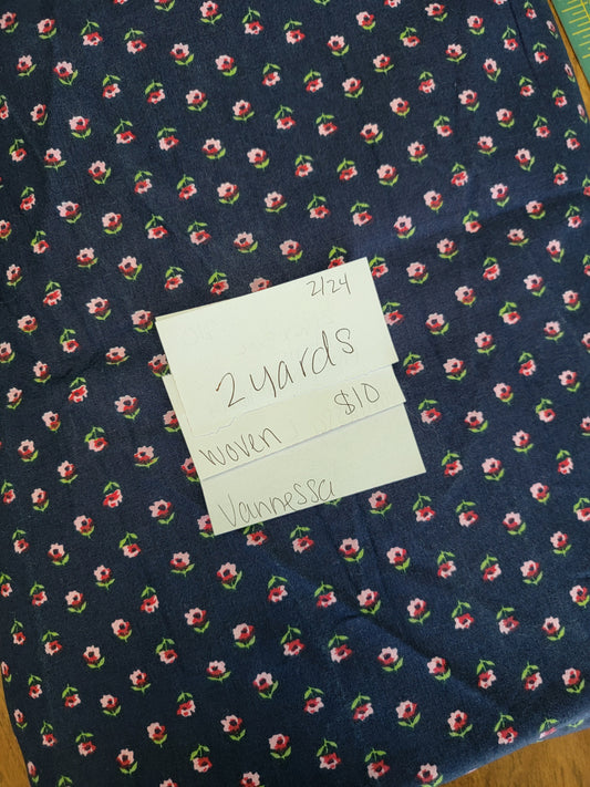 Cotton Woven: Blue florals
