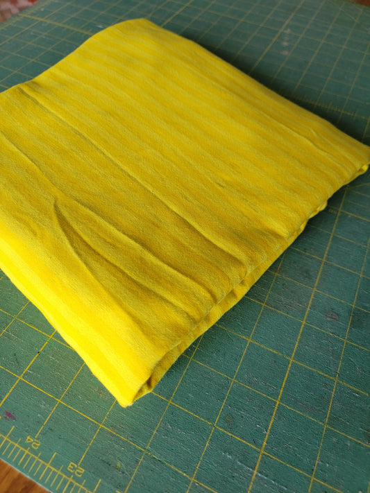 Cotton Lycra: Yellow on yellow stripe