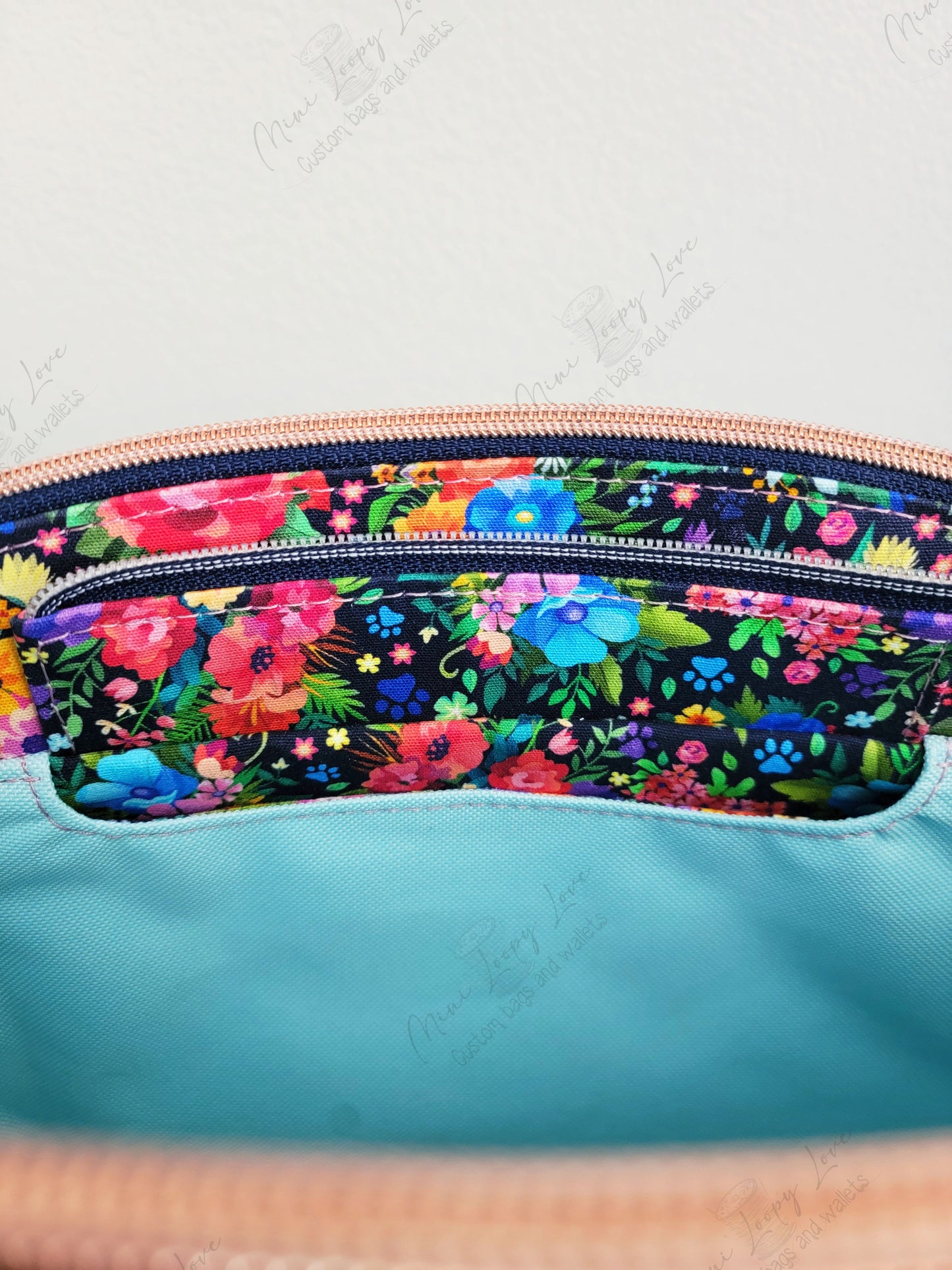 Rowena Handbag: Navy Floral
