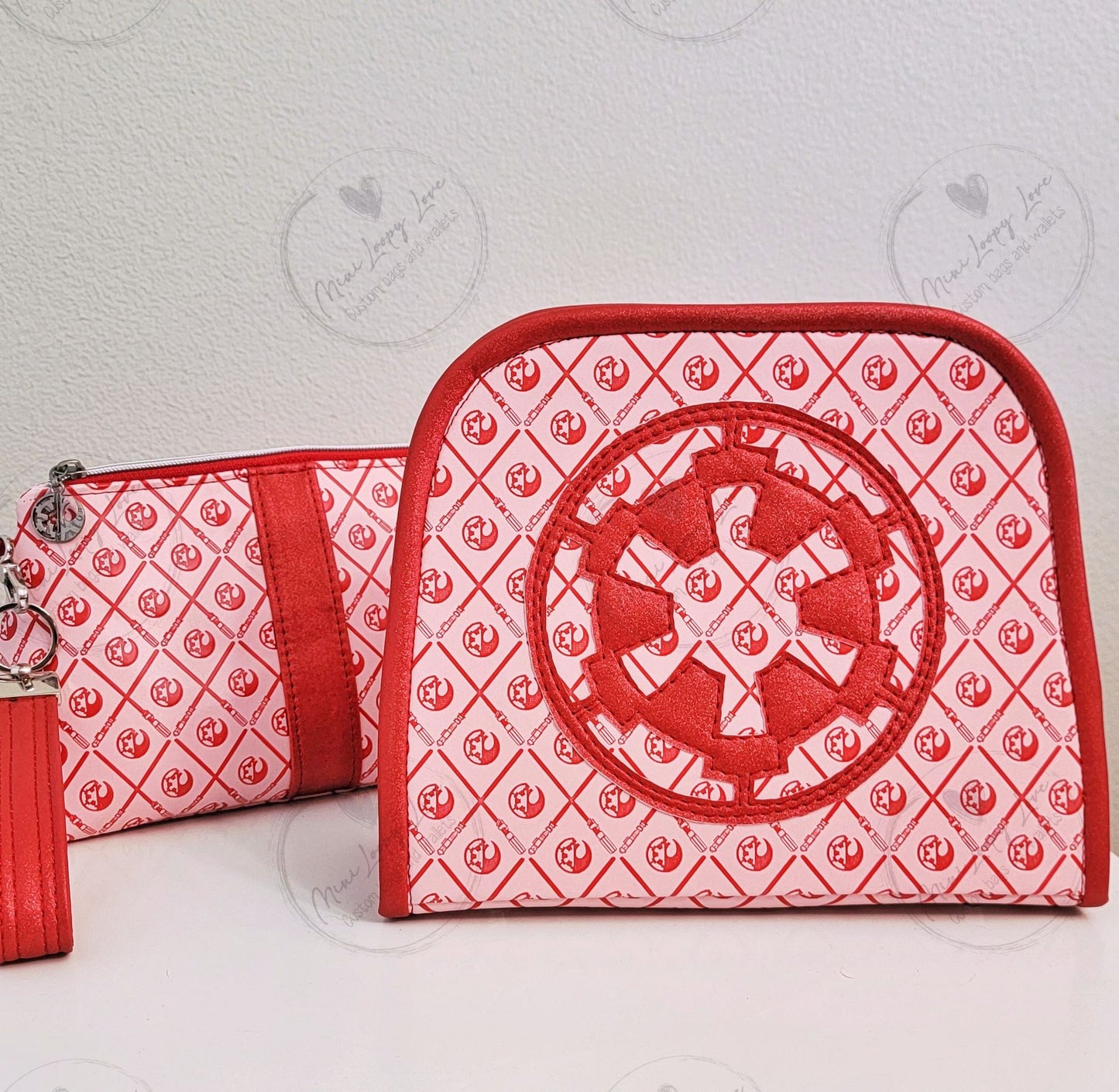 Beauty Makeup Bag: Debossed SW Symbols