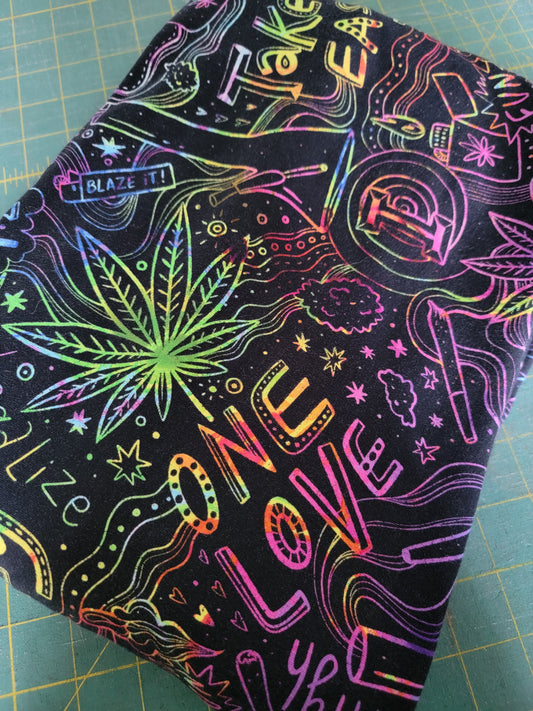 French Terry: Neon Rainbow One Love