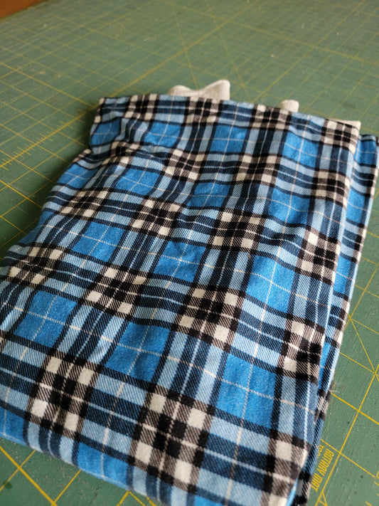 French Terry: Lion Blue Plaid