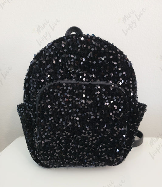 Lindsport Mini Backpack- black sequins