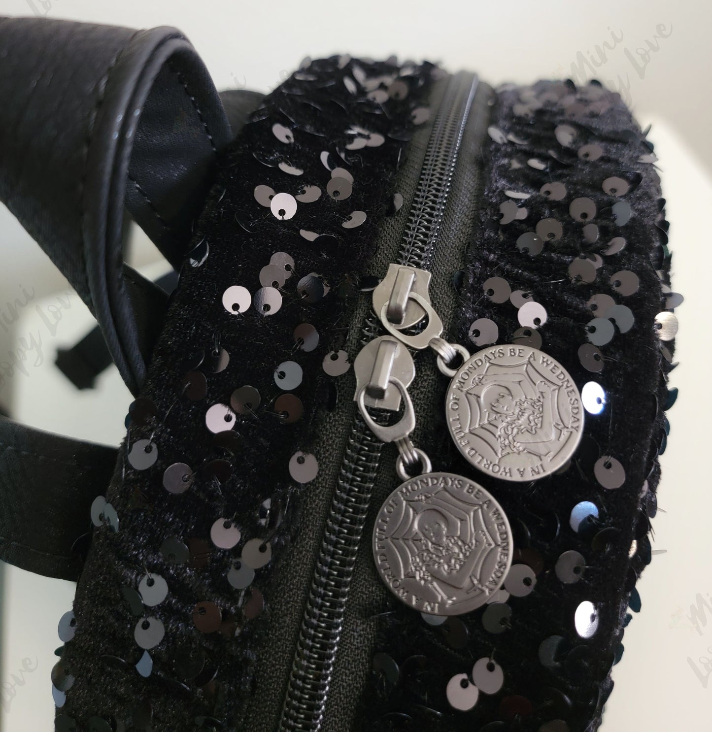 Lindsport Mini Backpack- black sequins