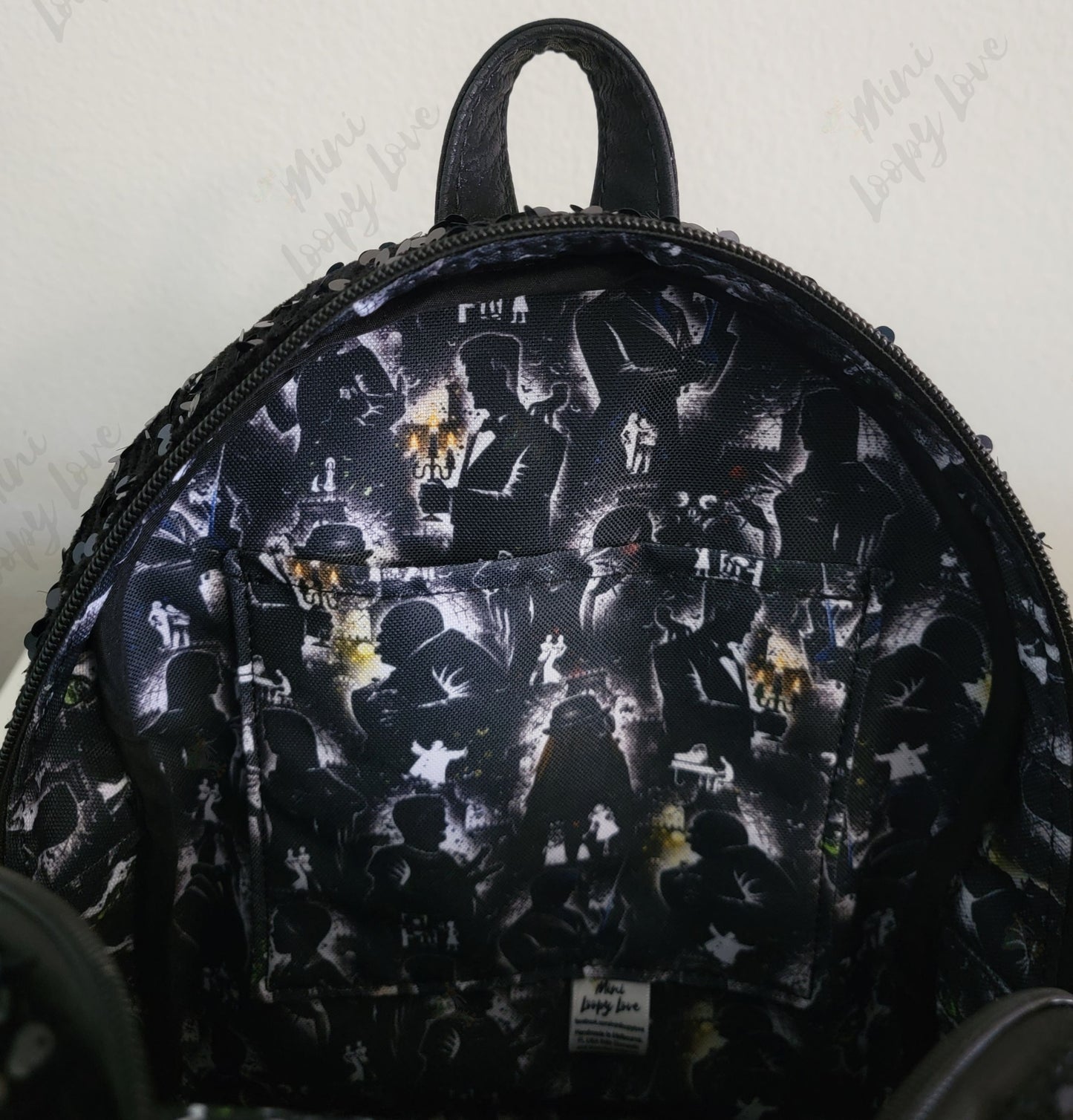 Lindsport Mini Backpack- black sequins