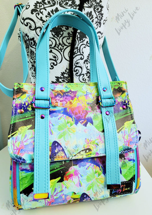 Vadon Crossbody Bag: Rainbow Butterflies