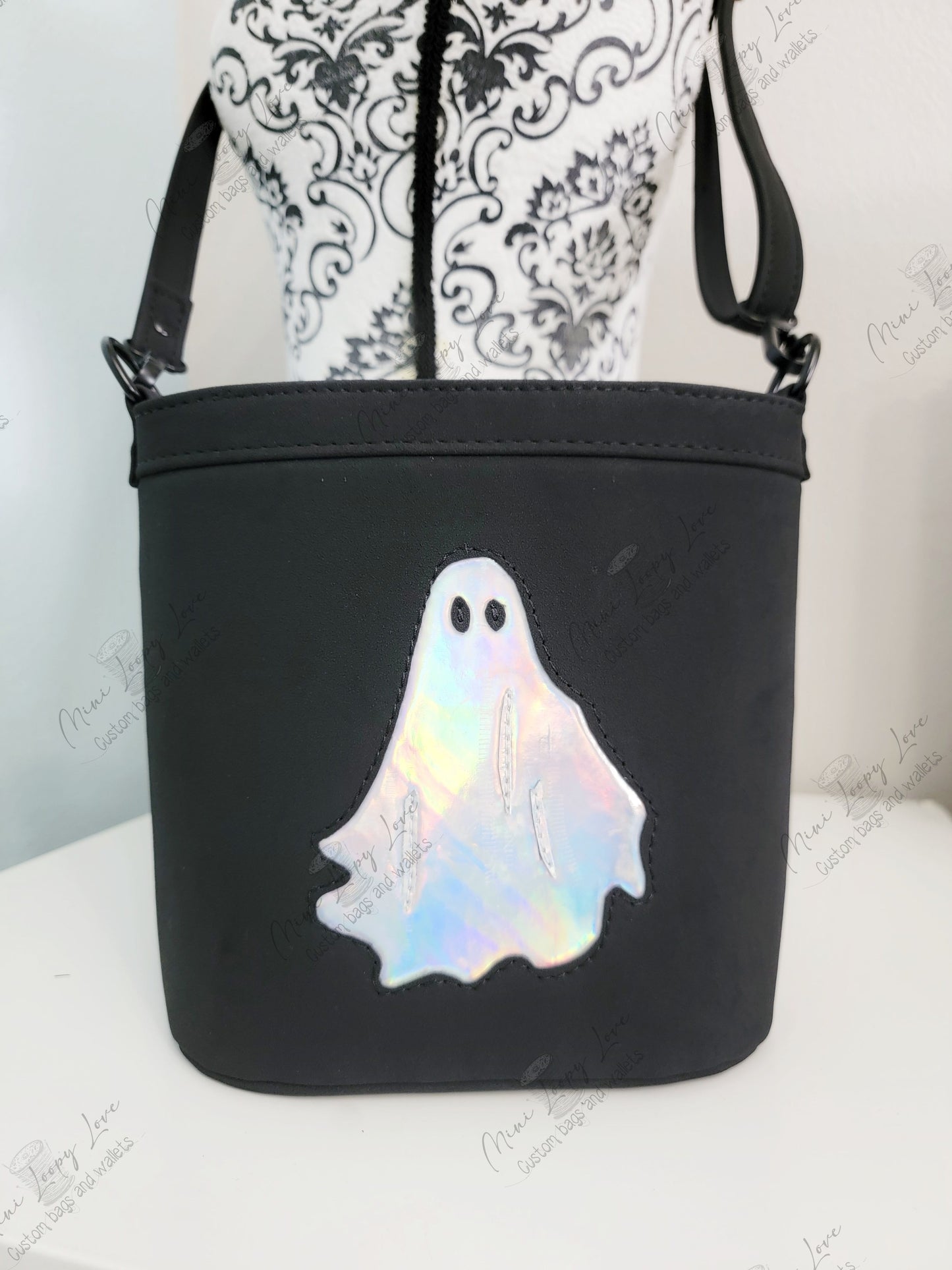 Baby Belle Bucket Bag: Iridescent Ghostie