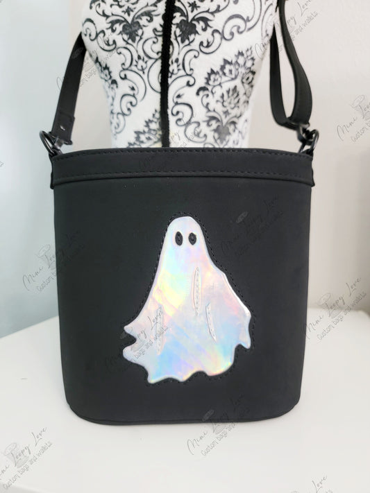 Baby Belle Bucket Bag: Iridescent Ghostie