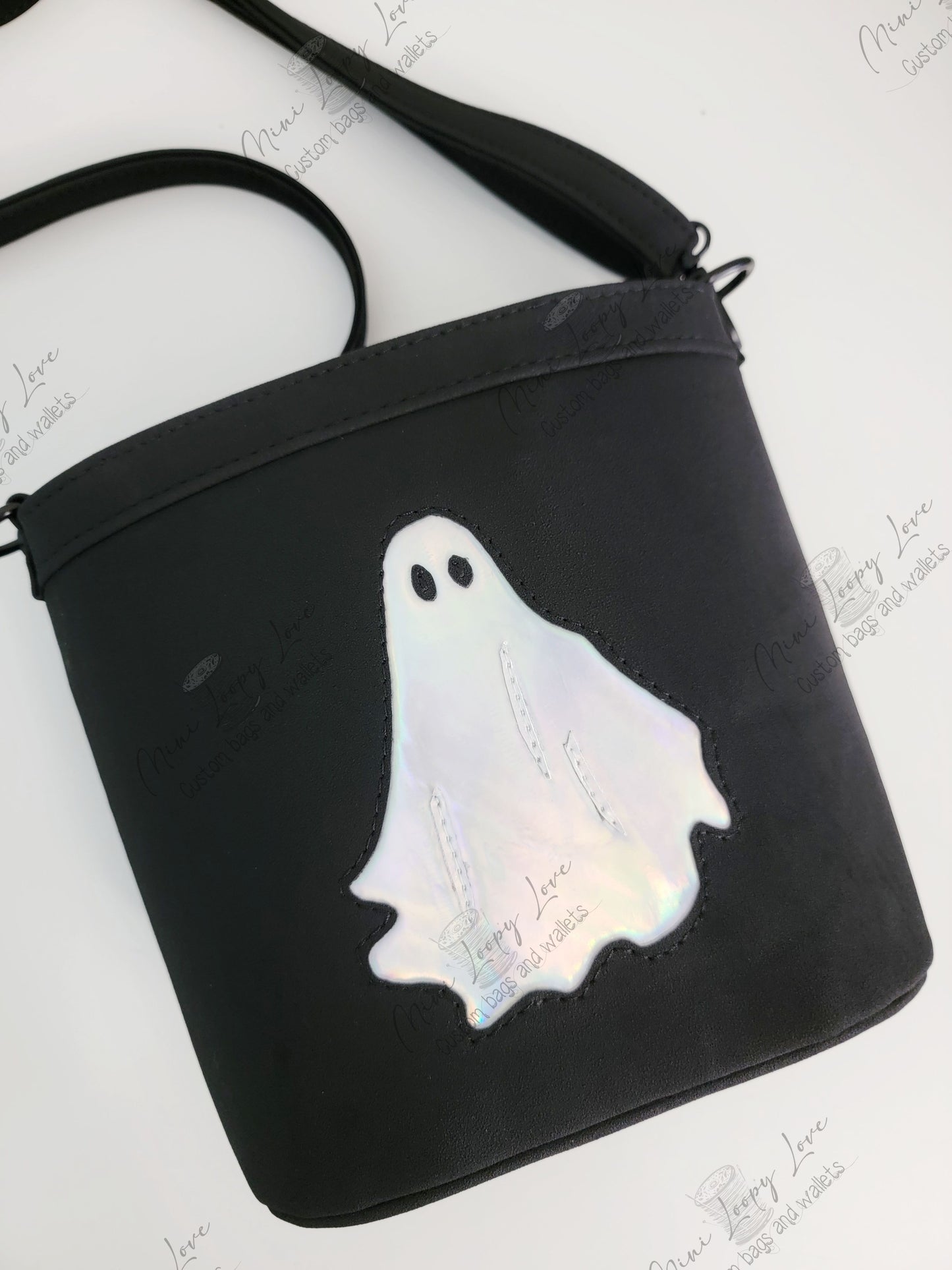 Baby Belle Bucket Bag: Iridescent Ghostie