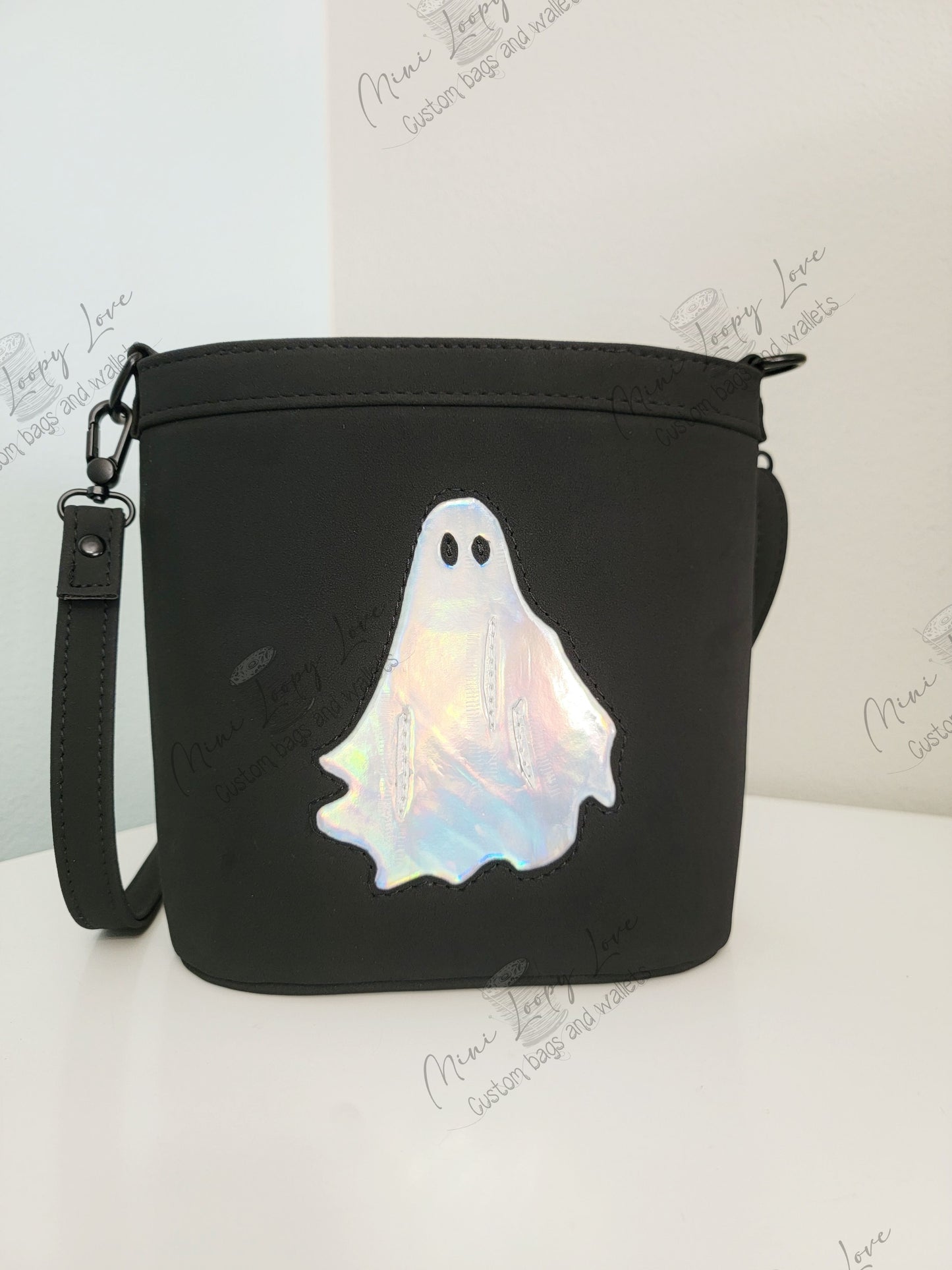 Baby Belle Bucket Bag: Iridescent Ghostie