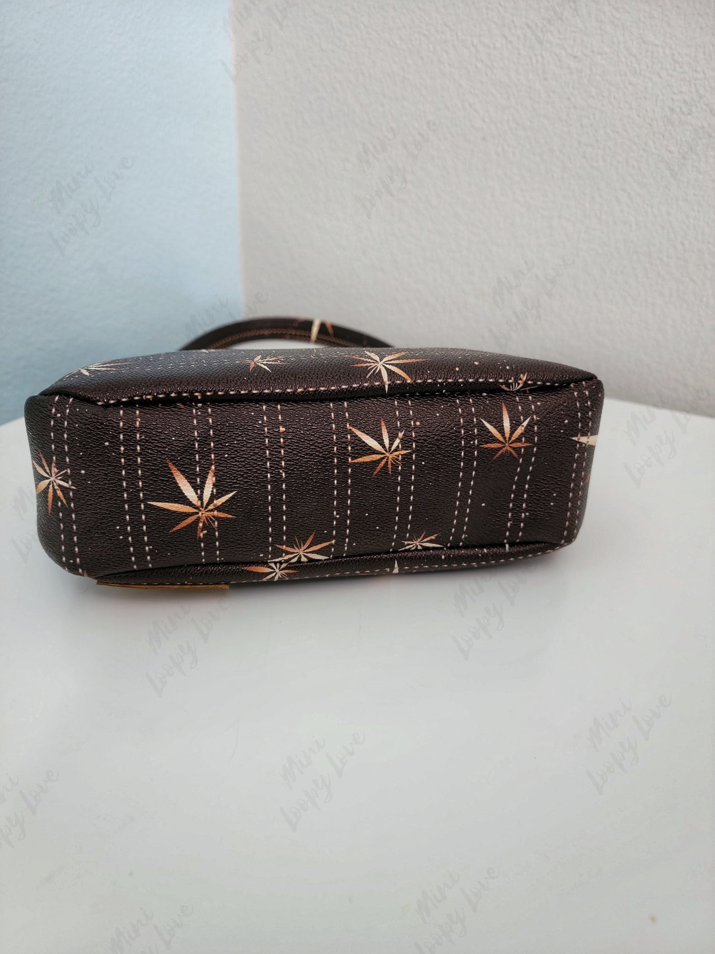 Miniatour Stash Bag- Leaf Pinstripes